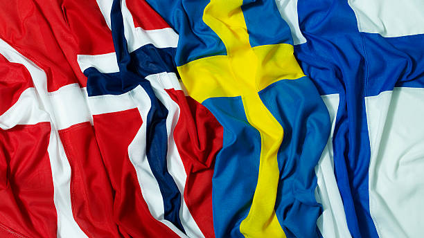 Flags, Danish,Norwegian,Swedish and Finland